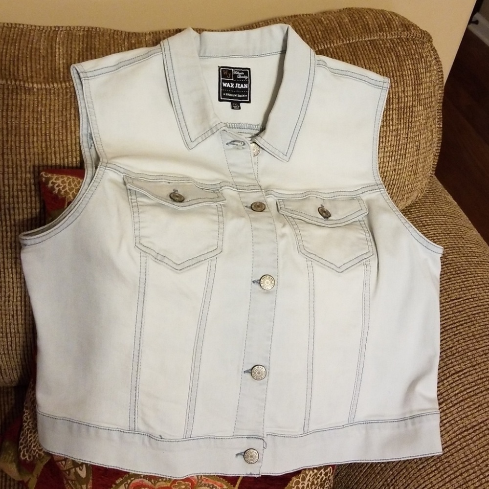 Light Blue Denim Vest